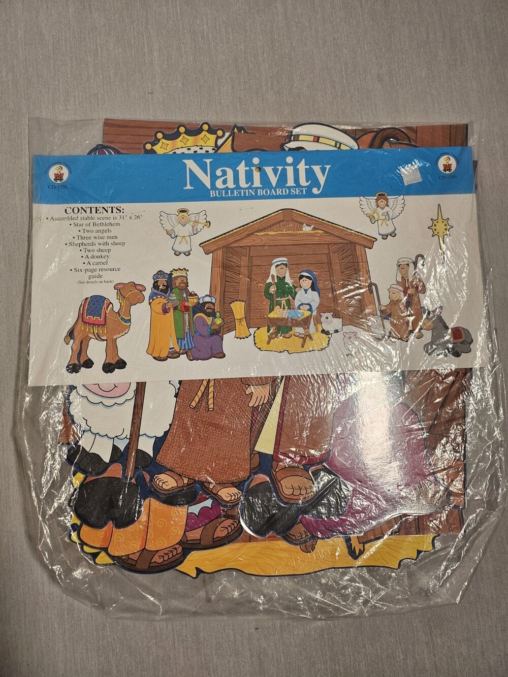 Nativity Bulletin Board Kit - Large Cutout Display - VTG New
